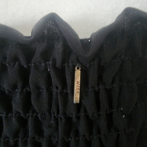 Misa Fontane blouse Off-the-Shoulder 3/4-Sleeve Tassel-Trim Top, Onyx Size Small - Picture 13 of 16